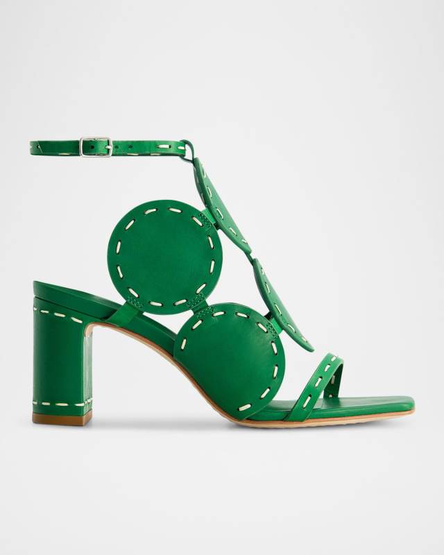 New Moon Circle Leather Sandals